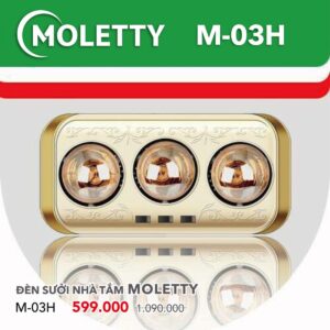Đèn sưởi nhà tắm Moletty 3 bóng vàng M-03H