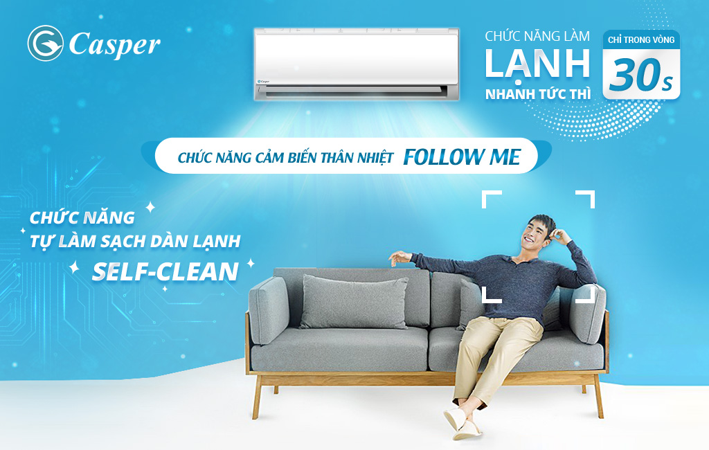 Điều hòa Casper KC-09FC32 9000BTU 1 chiều